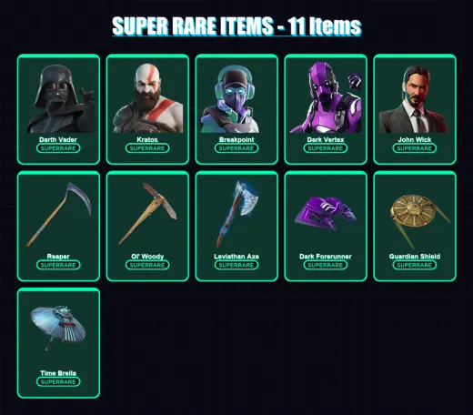 [PC/XBOX/PSN] | Darth Vader | Kratos | Breakpoint | Dark Vertex | John Wick | 424 skin | 454 pickaxe | 351 emote | 292 glider | Lv4493