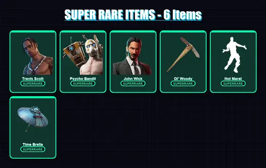 [PC] | Travis Scott | Psycho Bandit | John Wick | Omegarok | Kado Thorne | 401 skin | 349 pickaxe | 405 emote | 197 glider | Lv3026