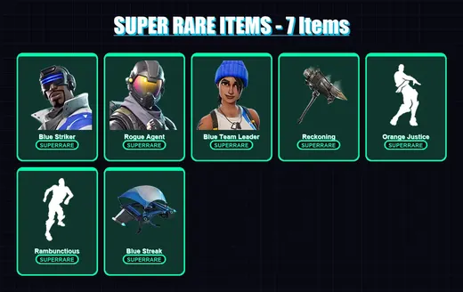 [PS4/PS5/XBOX/PC] | Blue Striker | Rogue Agent | Blue Team Leader | Drift | Calamity | 22 skin | 14 pickaxe | 21 emote | 16 glider | Lv305 — Game account