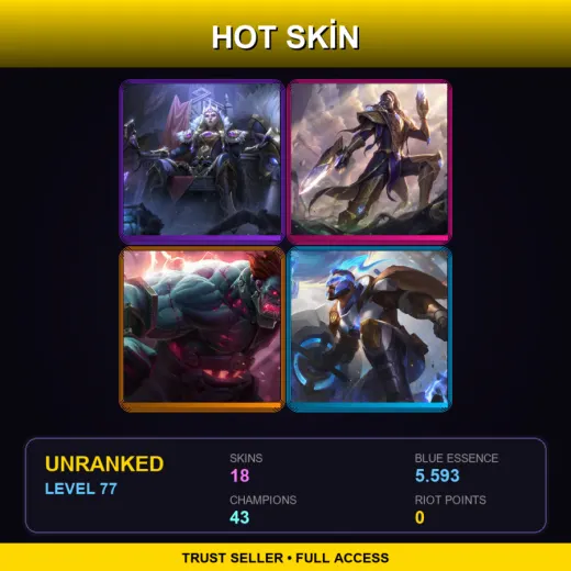 BR | Victorious Sejuani | Victorious Lucian | Hextech Sion | Pulsefire Pantheon | 18 Skin | 43 Champ | Lv77