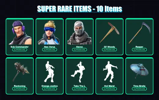 [PC/PSN] | Sub Commander | Neo Versa | Havoc | Valeria | Predator | 196 skin | 158 pickaxe | 144 emote | 151 glider | Lv2206
