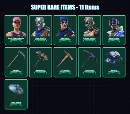 [SWITCH/XBOX/PC] | Rose Team Leader | Blue Squire | Warpaint | Royale Knight | Blue Striker | 51 skin | 46 pickaxe | 46 emote | 52 glider | Lv795