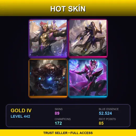 BR | Victorious Draven | Victorious Lucian | Hextech Galio | Challenger Ahri | 89 Skin | 172 Champ | Gold IV | Lv442 — Ruined Shyvana