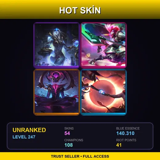SG | High Noon Twisted Fate | Star Guardian Soraka | Cosmic Queen Ashe | Dark Star Karma | 54 Skin | 108 Champ | Lv247