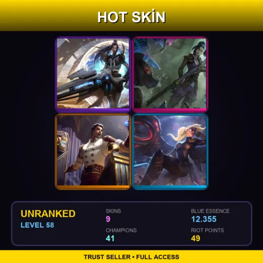 EUW | Pulsefire Caitlyn | Arcane Enforcer Caitlyn | Arcane Inventor Jayce | Riot Kayle | 9 Skin | 41 Champ | Lv58