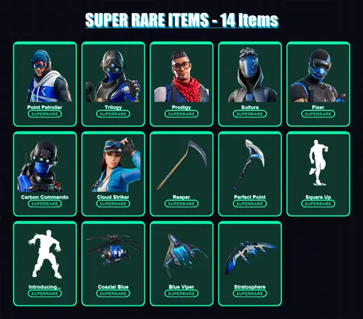 [PC/XBOX/PSN] | Point Patroller | Trilogy | Prodigy | Sultura | Fixer | 33 skin | 50 pickaxe | 34 emote | 39 glider | Lv534