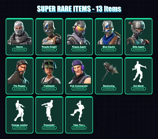 [PC/XBOX/PSN] | Havoc | Royale Knight | Rogue Agent | Blue Squire | Elite Agent | 38 skin | 20 pickaxe | 35 emote | 29 glider | Lv364