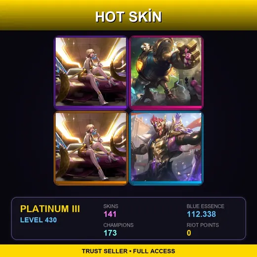 ME | Prestige K/DA Evelynn (2022) | Victorious Blitzcrank | Prestige K/DA Evelynn | Victorious Draven | 141 Skin | 173 Champ | Platinum III | Lv430