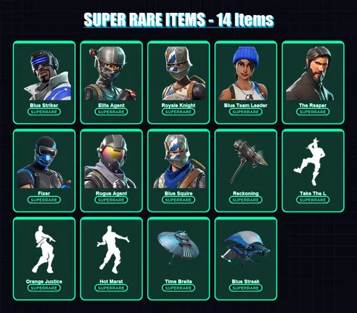 [PC/XBOX/PSN] | Blue Striker | Elite Agent | Royale Knight | Blue Team Leader | The Reaper | 101 skin | 143 pickaxe | 104 emote | 128 glider | Lv224