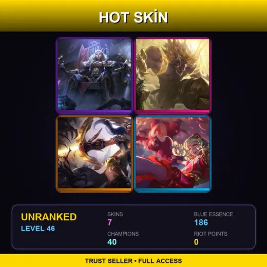 LAS | Victorious Sejuani | Lunar Guardian Warwick | Arclight Vayne | Sweetheart Annie | 7 Skin | 40 Champ | Lv46 — Sweetheart Annie