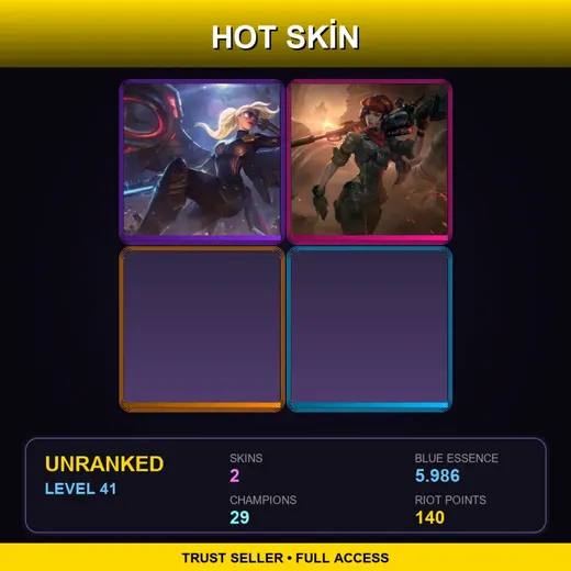 NA | Riot Kayle | Resistance Caitlyn | 2 Skin | 29 Champ | Lv41