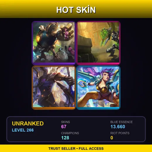 TR | Victorious Blitzcrank | Hextech Singed | Victorious Aatrox | Battle Academia Jayce | 67 Skin | 128 Champ | Lv266