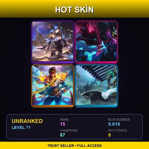VN | Victorious Sona | Battle Boss Malzahar | Space Groove Twisted Fate | Underworld Twisted Fate | 15 Skin | 87 Champ | Lv71 — LoL account