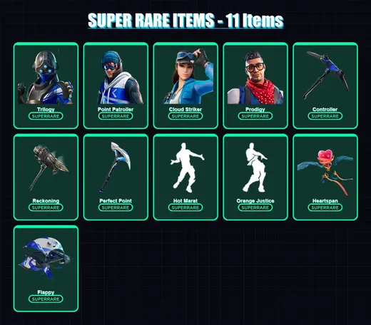 [PC/XBOX/PSN] | Trilogy | Point Patroller | Cloud Striker | Prodigy | Rox | 38 skin | 31 pickaxe | 42 emote | 41 glider | Lv563