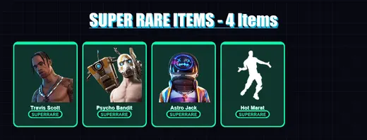 [PC/PSN] | Travis Scott | Psycho Bandit | Astro Jack | Raz | Menace | 339 skin | 327 pickaxe | 301 emote | 189 glider | Lv2176