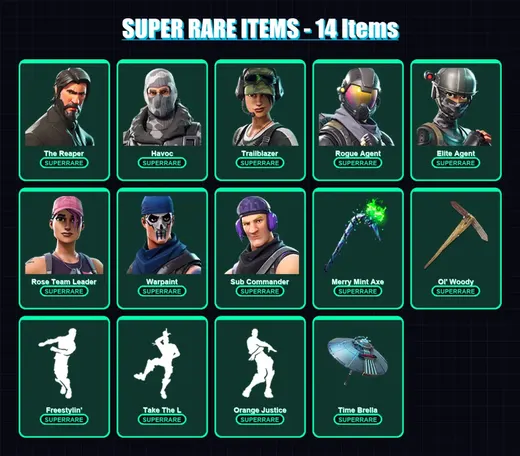 [PC/XBOX/PSN] | The Reaper | Havoc | Trailblazer | Rogue Agent | Elite Agent | 78 skin | 94 pickaxe | 81 emote | 104 glider | Lv1834 — Game account