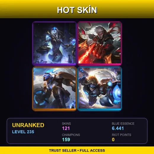 VN | Conqueror Varus | Star Guardian Miss Fortune | Dark Star Mordekaiser | Spirit Blossom Kindred | 121 Skin | 159 Champ | Lv235