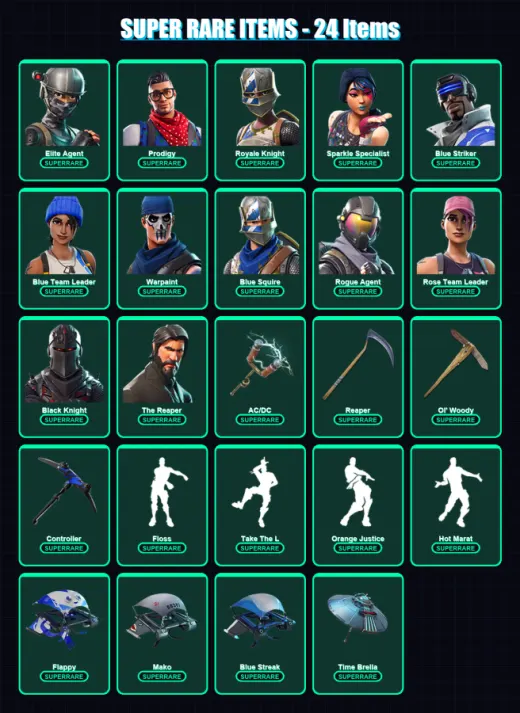 [PC] | Elite Agent | Prodigy | Royale Knight | Sparkle Specialist | Blue Striker | 90 skin | 80 pickaxe | 71 emote | 64 glider | Lv834