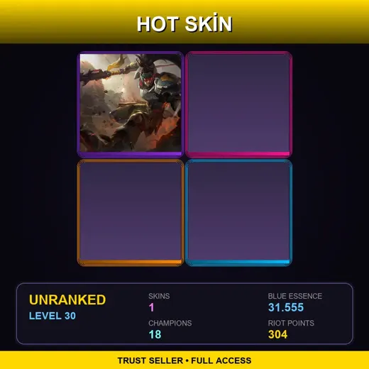 TW | Commando Xin Zhao | 1 Skin | 18 Champ | Lv30