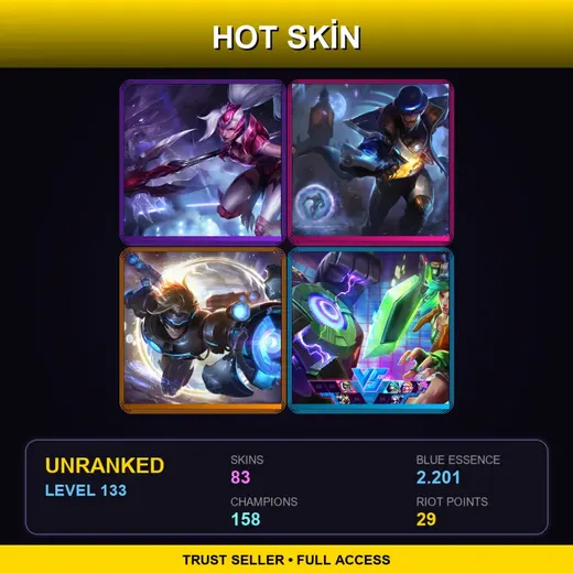 SG | Challenger Nidalee | Pulsefire Twisted Fate | Pulsefire Ezreal | Arcade Riven | 83 Skin | 158 Champ | Lv133 — Pulsefire Twisted Fate