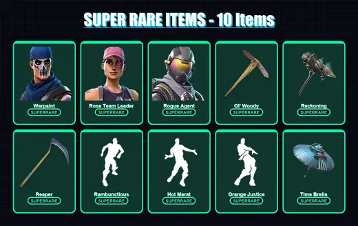 [PC/XBOX/PSN] | Warpaint | Rose Team Leader | Rogue Agent | Enforcer | The Prisoner | 174 skin | 184 pickaxe | 161 emote | 146 glider | Lv1879