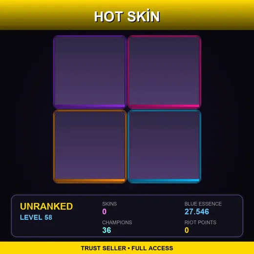 VN | Lv58 | Unranked | 0 Skin | 36 Champ