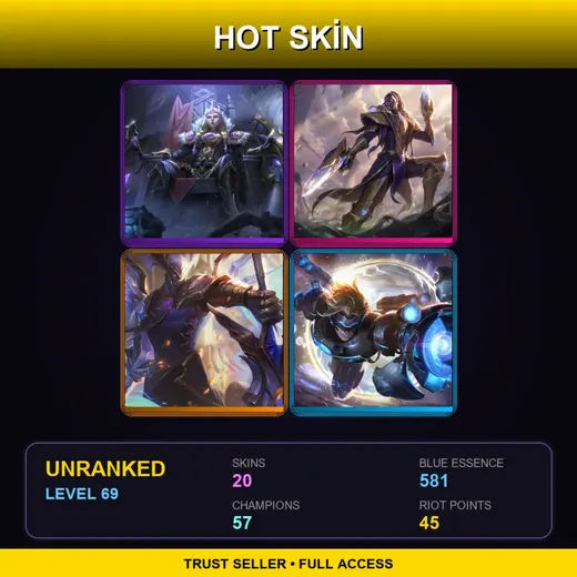 EUW | Victorious Sejuani | Victorious Lucian | Victorious Aatrox | Pulsefire Ezreal | 20 Skin | 57 Champ | Lv69 — Sweetheart Annie
