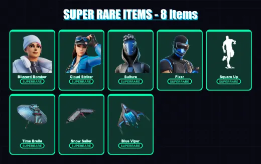 [PS4/PS5/XBOX/PC] | Blizzard Bomber | Cloud Striker | Sultura | Fixer | Eternal Knight | 36 skin | 88 pickaxe | 52 emote | 82 glider | Lv1533