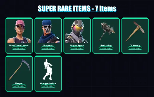 [PC/XBOX] | Rose Team Leader | Warpaint | Rogue Agent | Lynx | Calamity | 96 skin | 95 pickaxe | 72 emote | 92 glider | Lv1013