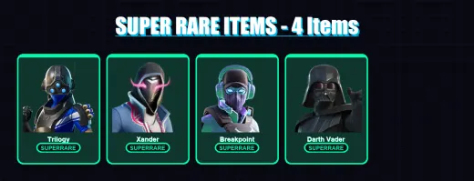 [PS4/PS5/XBOX/PC] | Trilogy | Xander | Breakpoint | Darth Vader | Snap | 63 skin | 92 pickaxe | 60 emote | 84 glider | Lv1306