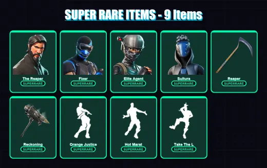 [PC/XBOX/PSN] | The Reaper | Fixer | Elite Agent | Sultura | Ragnarok | 41 skin | 39 pickaxe | 47 emote | 48 glider | Lv739