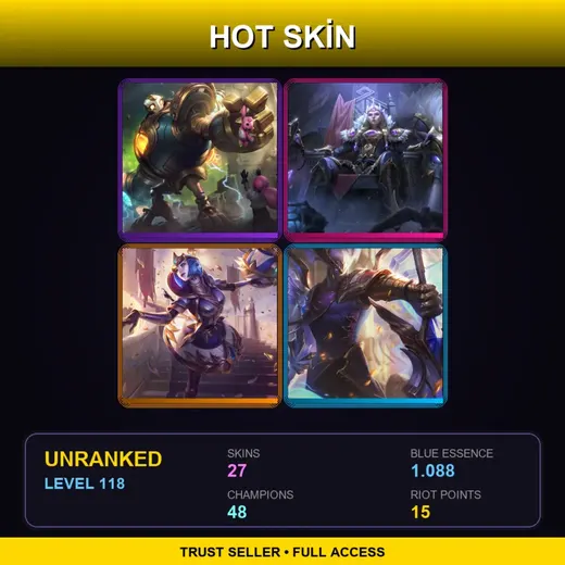 EUNE | Victorious Blitzcrank | Victorious Sejuani | Victorious Orianna | Victorious Aatrox | 27 Skin | 48 Champ | Lv118