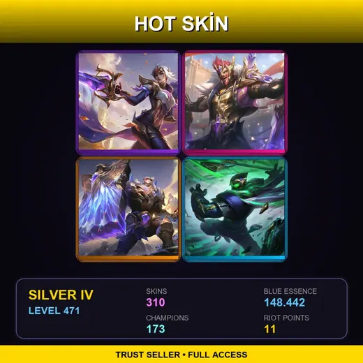 BR | Victorious Fiora | Victorious Draven | Victorious Braum | Conqueror Jax | 310 Skin | 173 Champ | Silver IV | Lv471