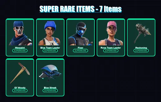 [PS4/PS5/XBOX/PC] | Warpaint | Blue Team Leader | Fixer | Rose Team Leader | Renzo the Destroyer | 9 skin | 11 pickaxe | 6 emote | 10 glider | Lv84