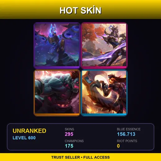 VN | Cosmic Flight Anivia | Victorious Master Yi | Hextech Sion | Victorious Sivir | 295 Skin | 175 Champ | Lv600