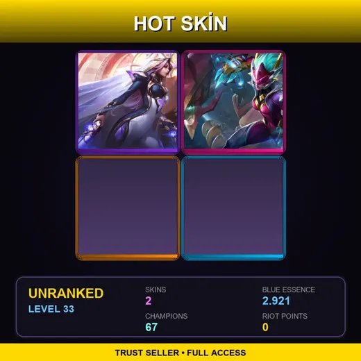 EUW | Prestige Broken Covenant Miss Fortune | Super Galaxy Shyvana | 2 Skin | 67 Champ | Lv33