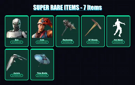 [PC/PSN] | Eon | Cole | Shogun | Calamity | The Ice King | 130 skin | 165 pickaxe | 216 emote | 128 glider | Lv1611