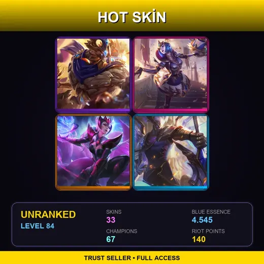 SG | Victorious Maokai | Victorious Orianna | Challenger Ahri | Victorious Aatrox | 33 Skin | 67 Champ | Lv84