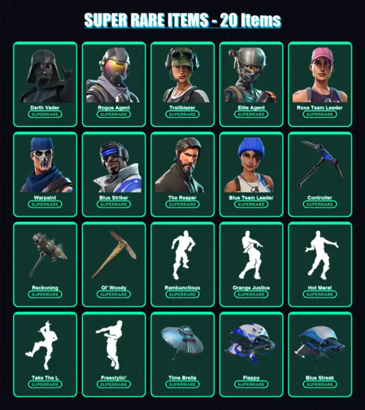 [PS4/PS5/XBOX/PC] | Darth Vader | Rogue Agent | Trailblazer | 221 skin | Lv2547