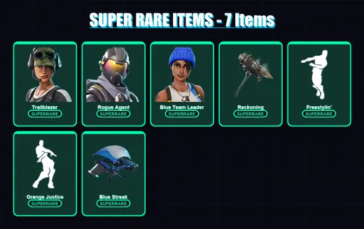 [PC/XBOX/PSN] | Trailblazer | Rogue Agent | Blue Team Leader | The Prisoner | Calamity | 77 skin | 76 pickaxe | 74 emote | 72 glider | Lv1199