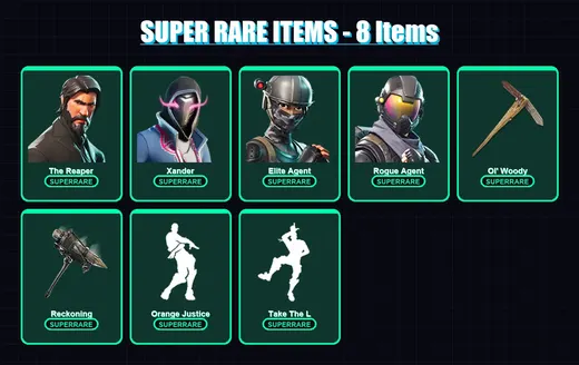[PC/PSN] | The Reaper | Xander | Elite Agent | Rogue Agent | Ruin | 244 skin | 245 pickaxe | 227 emote | 198 glider | Lv2448