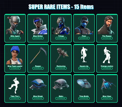 [PS4/PS5/XBOX/PC] | Elite Agent | Blue Striker | Trilogy | Fixer | The Reaper | 68 skin | 90 pickaxe | 87 emote | 97 glider | Lv1403