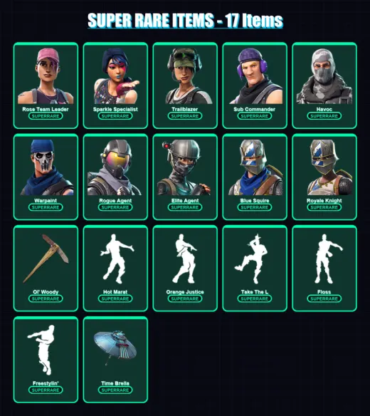 [PC/PSN] | Rose Team Leader | Sparkle Specialist | Trailblazer | Sub Commander | Havoc | 61 skin | 61 pickaxe | 58 emote | 64 glider | Lv887