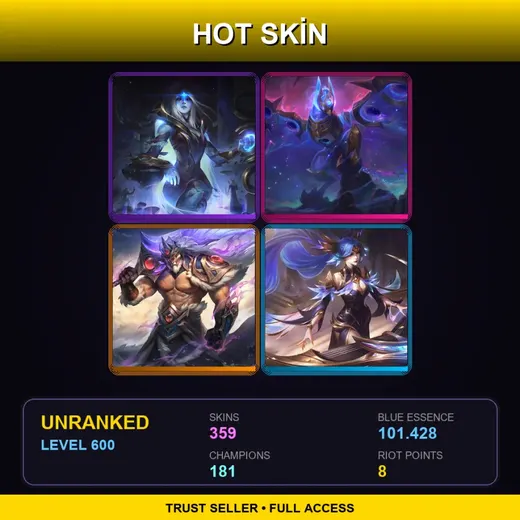 VN | Victorious Tryndamere | Victorious Sona | Victorious Anivia | Victorious Sejuani | 359 Skin | 181 Champ | Lv600