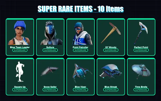 [PS4/PS5/XBOX/PC] | Blue Team Leader | Sultura | Point Patroller | Peter Griffin | Backlash | 134 skin | 197 pickaxe | 152 emote | 143 glider | Lv43