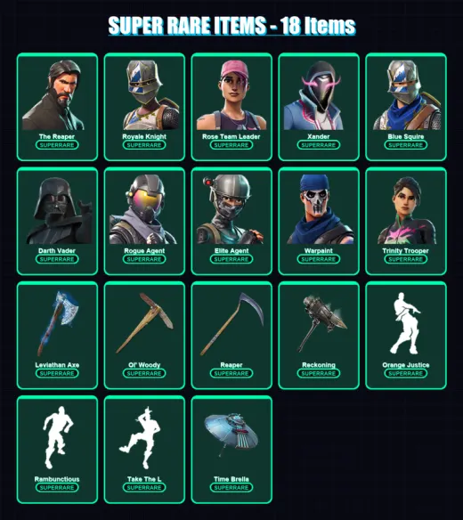 [PC/PSN] | Polo Prodigy | Stadium Hero '92 | The Reaper | Royale Knight | Rose Team Leader | 296 skin | 253 pickaxe | 251 emote | 203 glider | Lv296