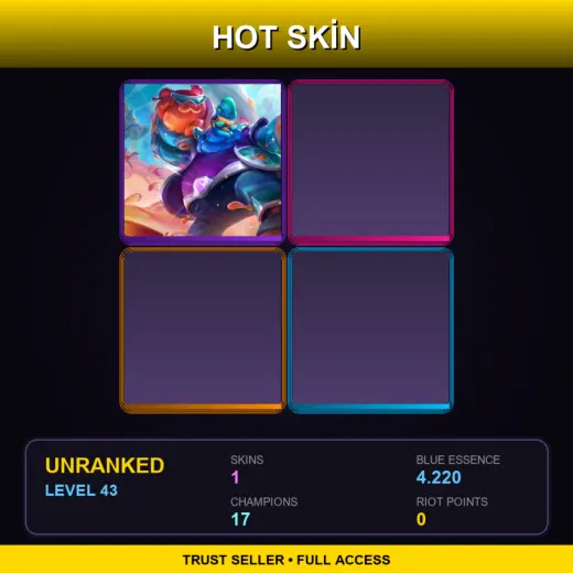 EUW | Space Groove Gragas | 1 Skin | 17 Champ | Lv43