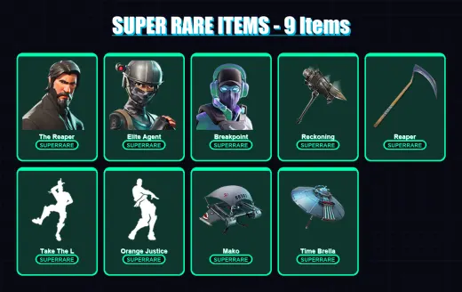 [PC/XBOX/PSN] | The Reaper | Elite Agent | Breakpoint | Enforcer | Omega | 65 skin | 92 pickaxe | 74 emote | 86 glider | Lv1409