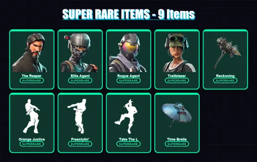 [PS4/PS5/PC] | The Reaper | Elite Agent | Rogue Agent | Trailblazer | Calamity | 51 skin | 44 pickaxe | 49 emote | 47 glider | Lv787
