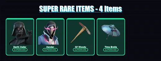 [PS4/PS5/XBOX/PC] | Darth Vader | Xander | Malik | Hades | Zeus | 69 skin | 88 pickaxe | 47 emote | 63 glider | Lv926